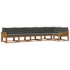 vidaXL Set de canapele de exterior 6 buc. Natural și Antracit