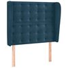 vidaXL Tăblie pat cu aripioare albastru &icirc;nchis 83x23x118/128cm catifea