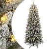 vidaXL Brad de Crăciun artificial cu 300 LED-uri/zăpadă pufoasă 210 cm