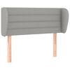 vidaXL Tăblie de pat cu aripioare gri deschis 83x23x78/88 cm textil