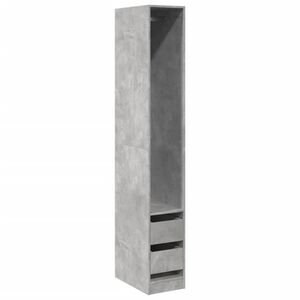 vidaXL Șifonier, gri beton, 30x50x200 cm, lemn prelucrat