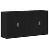 vidaXL Bufet 2 buc. Stejar Negru 79 x 38 x 80 cm Lemn prelucrat
