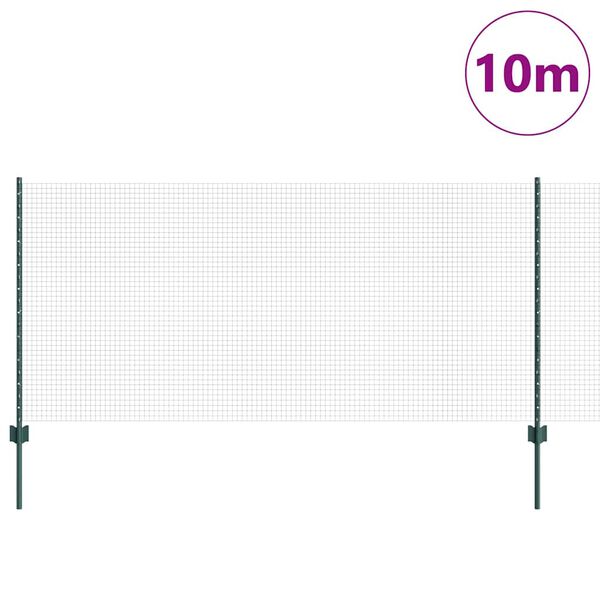 vidaXL Gard cu St&acirc;lp Verde 1 x 10 m Oțel