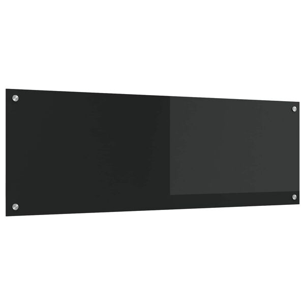 vidaXL Spate de bucătărie Negru 120 x 40 x 0,6 cm sticlă securizată