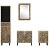 vidaXL Set mobilier de baie, 4 piese, lemn masiv de mango