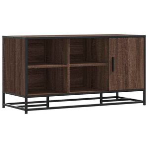 vidaXL Bancă de pantofi din stejar maro lemn și metal prelucrat