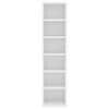 vidaXL Dulap CD-uri, alb, 21x20x88 cm, lemn compozit