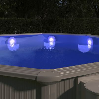 vidaXL Lampă LED plutitoare de piscină, cu telecomandă, multicolor