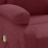 vidaXL Fotoliu de masaj spătar aripi, roșu vin, material textil