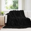 vidaXL Pătura de aruncat Negru 240 x 220 cm Molton