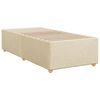 vidaXL Pat box spring cu saltea, crem, 90x200 cm, textil