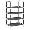 vidaXL Suport pantofi 4 niveluri negru 44x28x77 cm țesătură nețesă