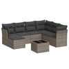 vidaXL Set canapele de grădină cu perne, 8 piese, gri, poliratan
