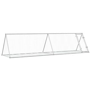 vidaXL Cușcă de iepuri, argintiu, 400x105x91 cm, oțel galvanizat