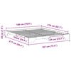 vidaXL Cadru de pat Maro 180 x 210 cm Lemn de pin masiv
