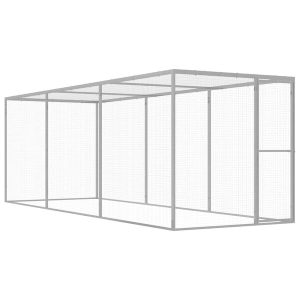 vidaXL Cușcă pentru pisici, 4,5 x 1,5 x 1,5 m, oțel galvanizat