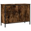 vidaXL Dulap chiuvetă baie, stejar fumuriu, 80x30x60 cm lemn prelucrat