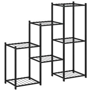 vidaXL Suport pentru flori, 83x25x80 cm, negru, fier