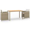 vidaXL Set mobilier de grădină cu perne, 19 piese, bej, poliratan