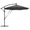 vidaXL Parasol banana cu brațe Antracit 294 x 294 x 248 cm