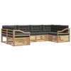 vidaXL Set de canapele de exterior 6 buc. Alb și antracit Poliester