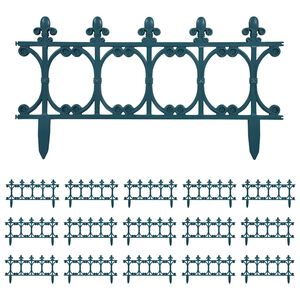 vidaXL Borduri de gazon, 16 buc., verde, 10 m, PP