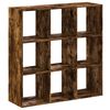 vidaXL Bibliotecă, stejar fumuriu, 102x32x102 cm, lemn prelucrat