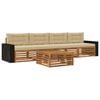 vidaXL Set de canapele de exterior 5 buc. Natural și Bej
