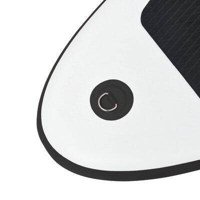 vidaXL Set de placă SUP gonflabilă cu velă, negru și alb