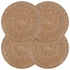 vidaXL Plăci de iarbă de mare 4 pcs natural &Oslash; 30 cm 100% Iarbă de mare