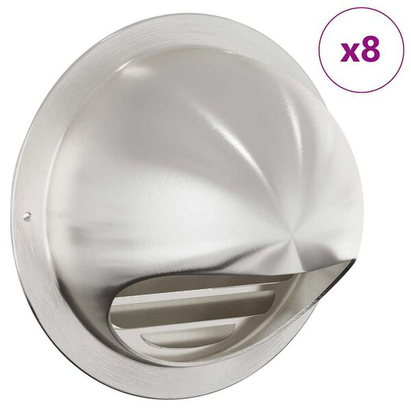 vidaXL Capace de ventilație pentru aer 8 pcs Argintiu 150 mm