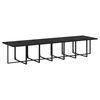 vidaXL Set mobilier de exterior cu perne, 15 piese, negru, poliratan