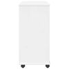 vidaXL Cabinet mobil cu roata Alb 63,5 x 39 x 79 cm Lemn de pin masiv