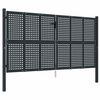 vidaXL Poartă de grădină antracit 300x150 cm oțel