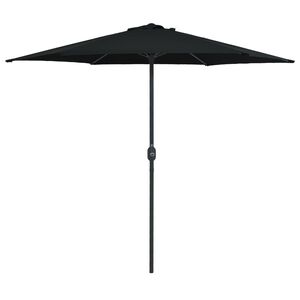 vidaXL Umbrelă de soare cu st&acirc;lp din aluminiu, negru, 270x246 cm