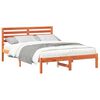 vidaXL Cadru de pat Maroniu cerat 120 x 190 cm Lemn de pin masiv