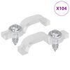 vidaXL Clipuri LED pentru Strip 2 pcs Transparent 23,8 x 7,3 x 4,3 mm