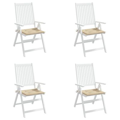 vidaXL Perne scaune de grădină 4 buc. bej 50x50x3 cm țesătură Oxford