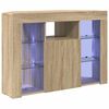 vidaXL Șifonier LED pentru TV colțar 100x40x68cm Stejar Sonoma