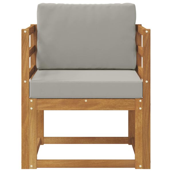 vidaXL Canapea de exterior Lemn de acacia solid și poliester