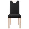 vidaXL Scaune de bucătărie, 4 buc., negru, material textil