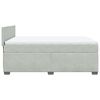 vidaXL Pat box spring cu saltea, gri deschis, 140x200 cm, catifea