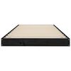 vidaXL Cadru de pat, negru, 75x190 cm, mic, single, lemn masiv de pin