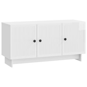 vidaXL Cabinet TV Alb foarte lucios 99 x 34,5 x 50 cm Lemn prelucrat