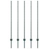 vidaXL St&acirc;lp de gard. 5 pcs Verde 140 cm Oțel