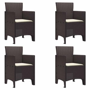 vidaXL Scaun pentru Grădină 4 pcs Maro Dimensiune: 53 x 49 x 85 cm