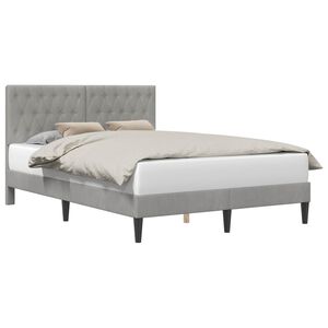vidaXL Cadru de pat cu headboard Gri deschis 120 x 200 cm Catifea