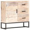 vidaXL Servantă, alb, 73 x 30 x 75 cm, lemn masiv de acacia