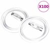 vidaXL Set de ecusoane cu ac, 100 seturi, 37 mm, acril