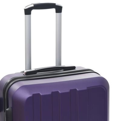 vidaXL Set valize carcasă rigidă, 3 buc., mov, ABS